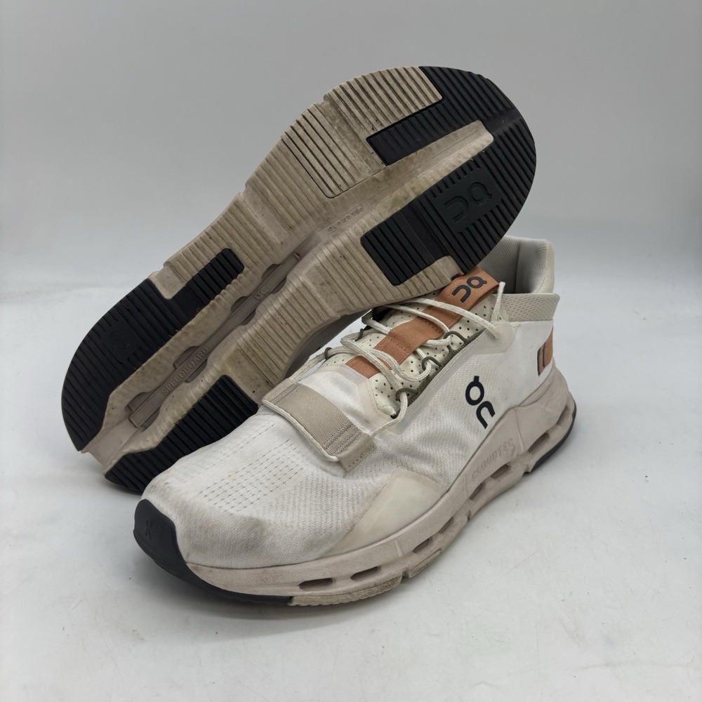 On Cloud Shoes Mens 13 Cloudnova 2 Running Sneakers White Gym Casual Workout